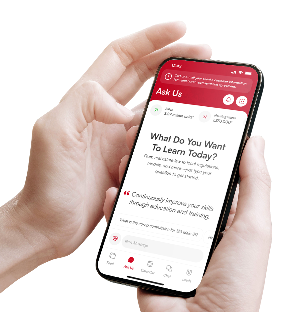 Agent Intelligence AI assistant being used on mobile device